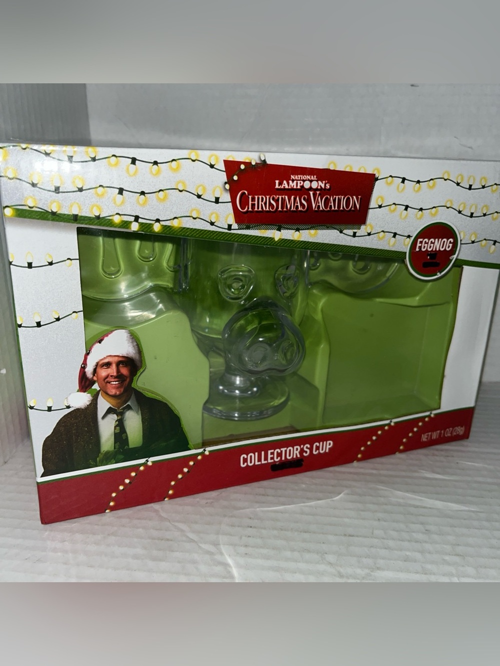 National Lampoons Christmas Vacation Marty Moose Eggnog Mug Clear Acrylic Cup